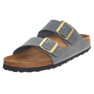 Arizona basalt gray, Oiled Leather - Sandali Donna Grigi 1029253 . BIRKENSTOCK 