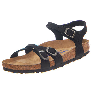 Kumba SFB black, Nubuck Leather - Sandali Donna Neri 1029526 . BIRKENSTOCK 