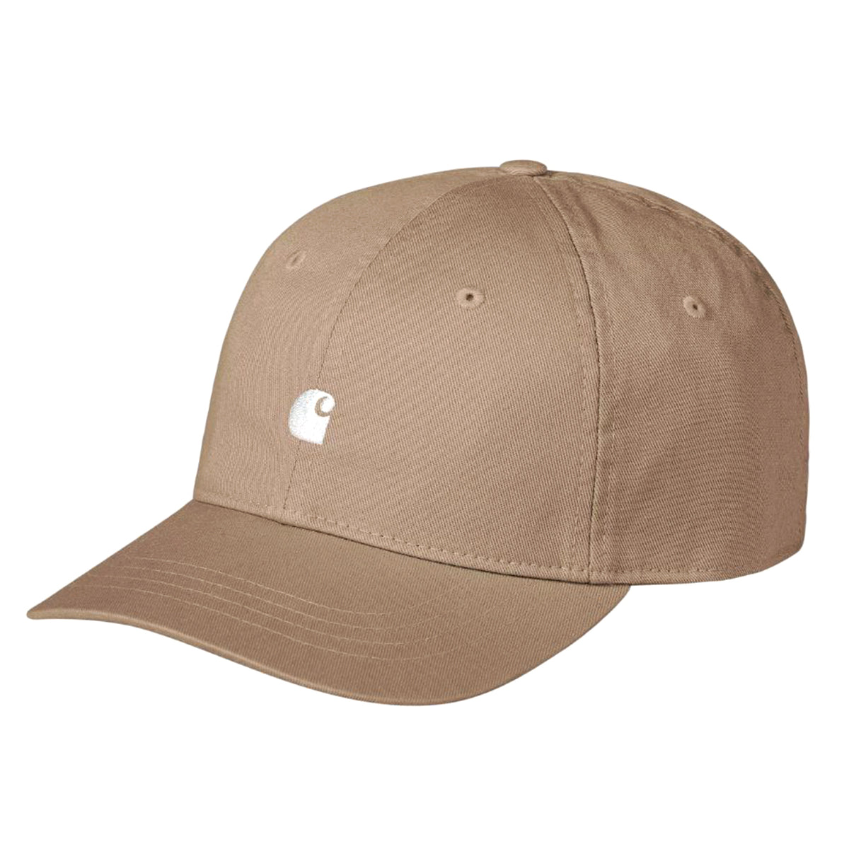 Madison Logo Cap Leather / White - Cappellino con Visiera Marrone I023750.1Q5XX . CARHARTT WIP 