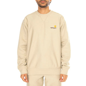 American Script Sweat Fleur De Sel - Felpa Girocollo Uomo Beige I025475.2LPXX . CARHARTT WIP 