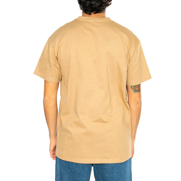 S/S Chase T-Shirt Dusty H Brown / Gold - Maglietta Girocollo Uomo Marrone I026391.2N1XX . CARHARTT WIP 
