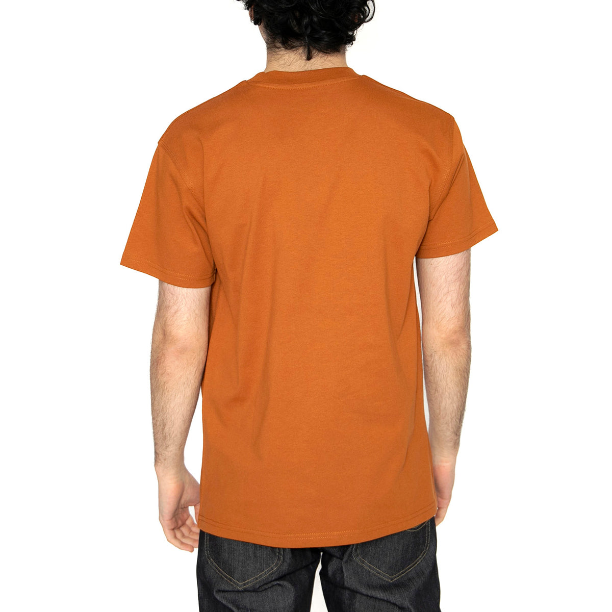 S/S American Script T-Shirt Sienna - Maglietta Girocollo Uomo Arancione I029956.2LWXX . CARHARTT WIP 