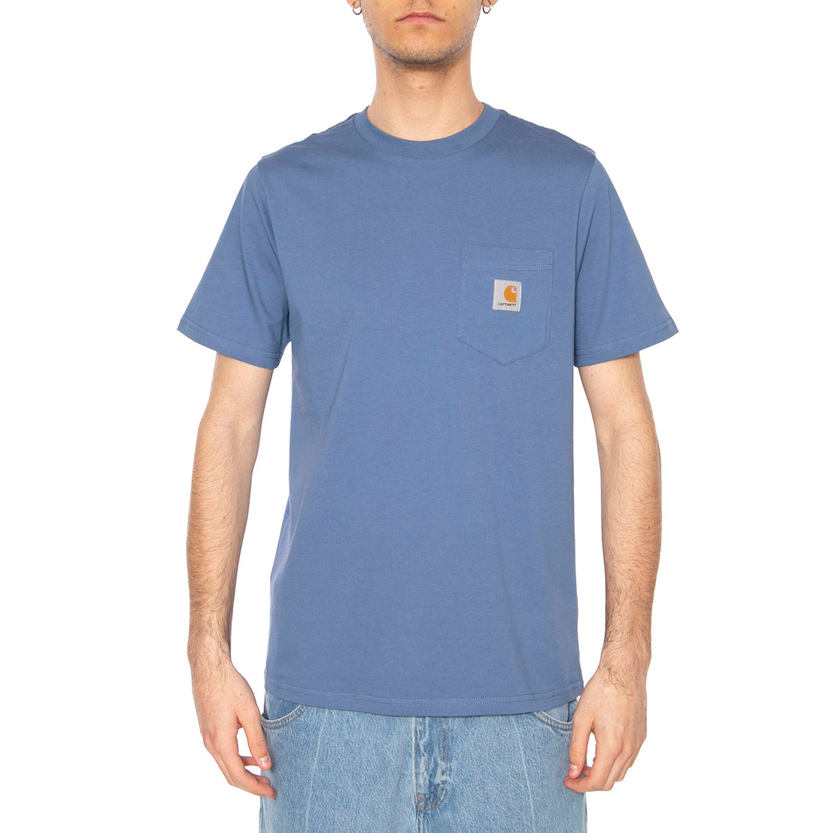 S/S Pocket T-Shirt Blue Iris - Maglietta Girocollo Uomo Blu I030434.976XX . CARHARTT WIP 