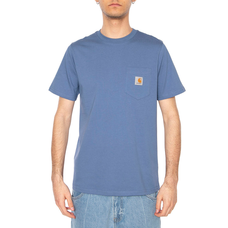 S/S Pocket T-Shirt Blue Iris - Maglietta Girocollo Uomo Blu I030434.976XX . CARHARTT WIP 
