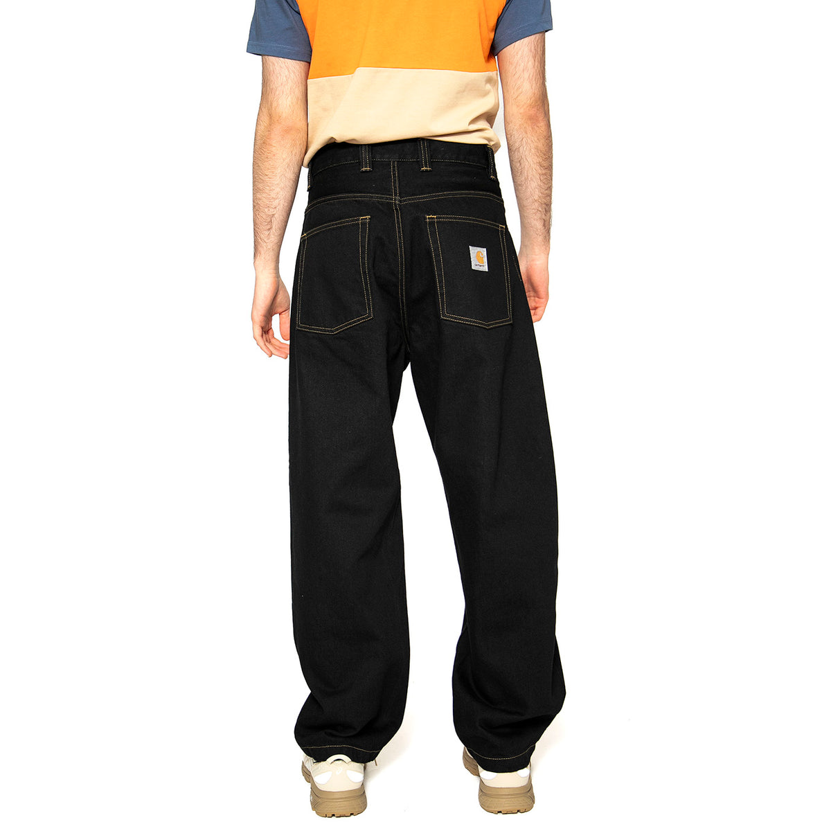 Carhartt WIP Brandon Pant Denim Smith - Pantaloni Uomo Neri I031246_89_02 . CARHARTT WIP 