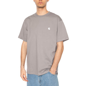 S/S Madison T-Shirt Yosemite / White - Maglietta Girocollo Uomo Grigia I033000.2QEXX . CARHARTT WIP 