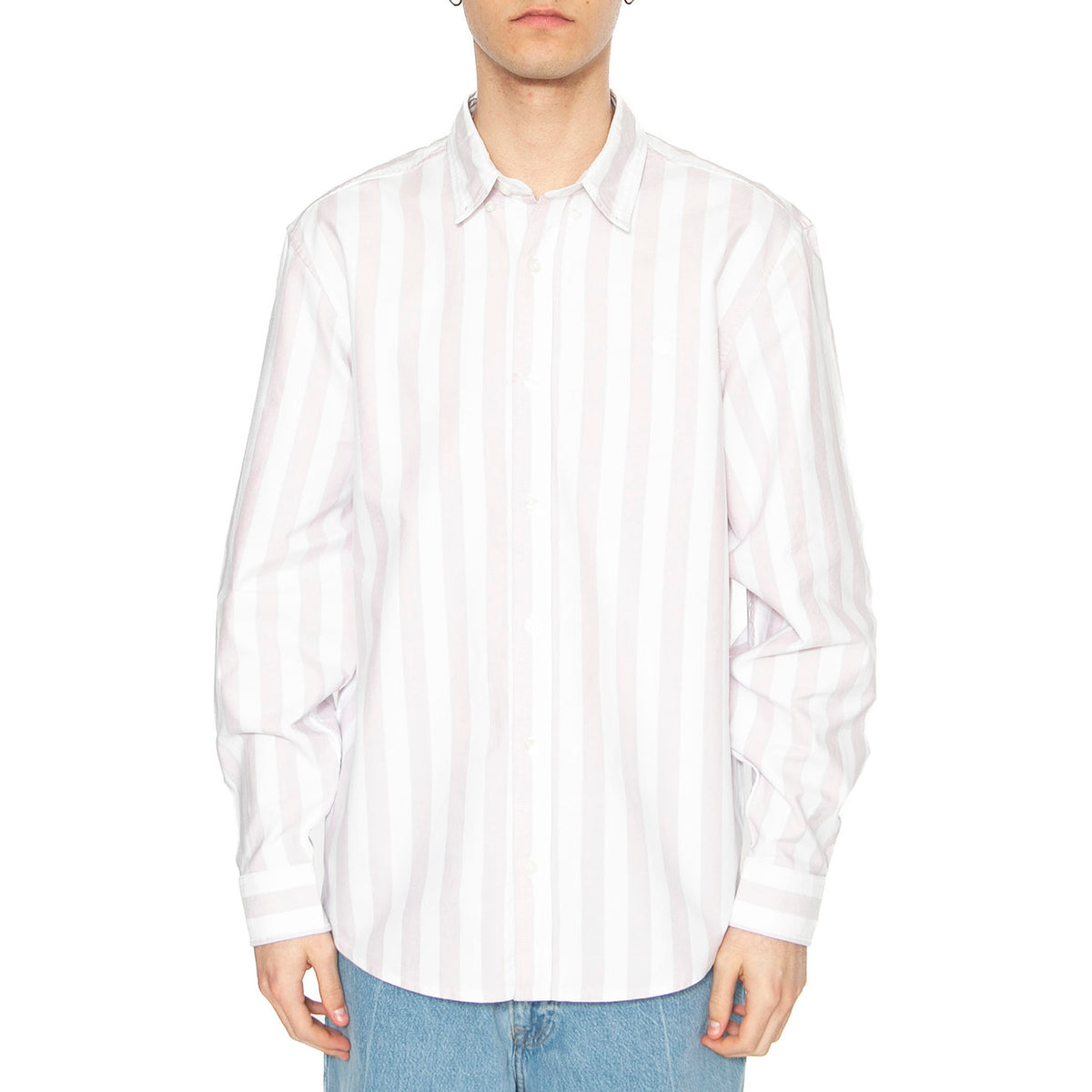 L/S Dillion Shirt Dillion Stripe, Hortensia / White - Camicia Uomo Multicolore I033027.2SNXX . CARHARTT WIP 
