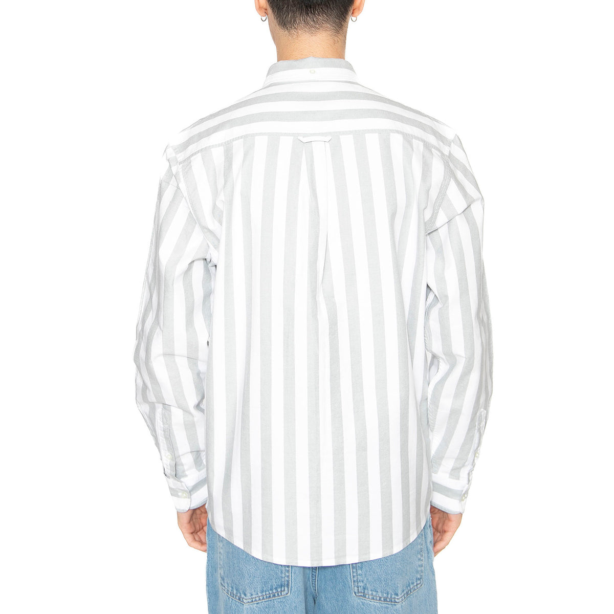 L/S Dillion Shirt Dillion Stripe, Park / White - Camicia Uomo Multicolore I033027.2SOXX . CARHARTT WIP 