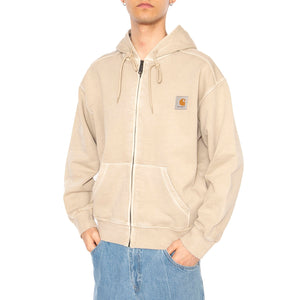 Hooded Nelson Jacket Fleur De Sel -  Felpa con Cappuccio e Zip Uomo Beige I033064.2LPGD . CARHARTT WIP 