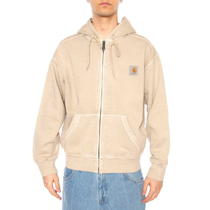 Hooded Nelson Jacket Fleur De Sel -  Felpa con Cappuccio e Zip Uomo Beige I033064.2LPGD . CARHARTT WIP 