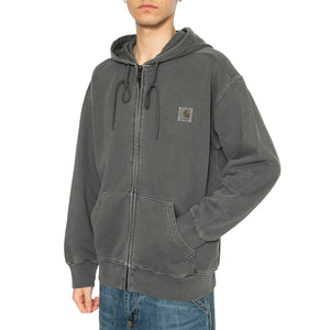 Hooded Nelson Jacket Graphite - Felpa con Cappuccio e Zip Uomo Grigia I033064.87GD . CARHARTT WIP 