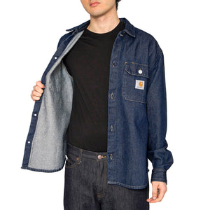Harvey Shirt Jac Blue - Camicia Denim Jeans Uomo Blu I033346.0102 . CARHARTT WIP 