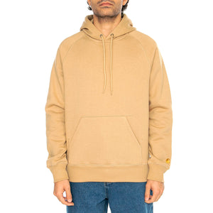 Hooded Chase Sweat Dusty H Brown / Gold - Felpa con Cappuccio Uomo Beige I033661.2N1XX . CARHARTT WIP 
