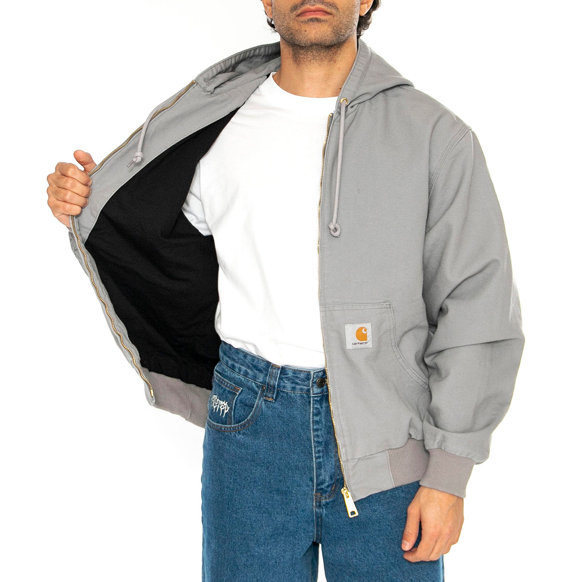 OG Active Jacket Yosemite - Giacca con Cappuccio e Zip Uomo Grigia I034311.2LR02 . CARHARTT WIP 