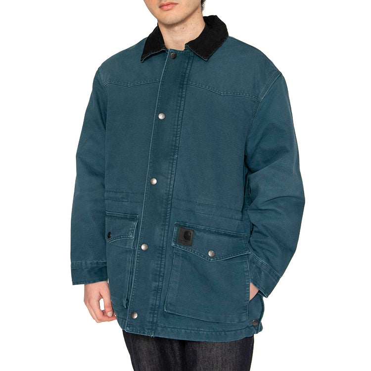 OG Santa Fe Coat Deep Lagoon / Black - Giacca Uomo Verde I034314.2NC4O . CARHARTT WIP 
