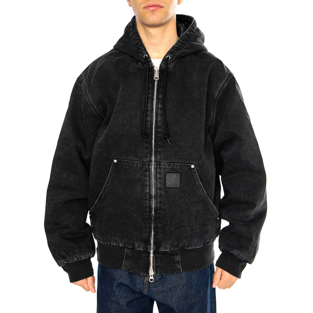 OG Active Rivet Jacket Black - Giacca con Cappuccio Uomo Nera I034316.8906 . CARHARTT WIP 