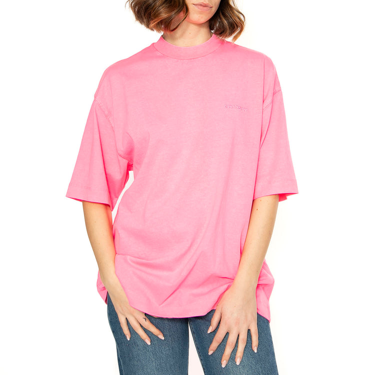 W' S/S Lumo T-Shirt Lumo Pink - Maglietta Girocollo Donna Rosa I034377.2M6GD . CARHARTT WIP 