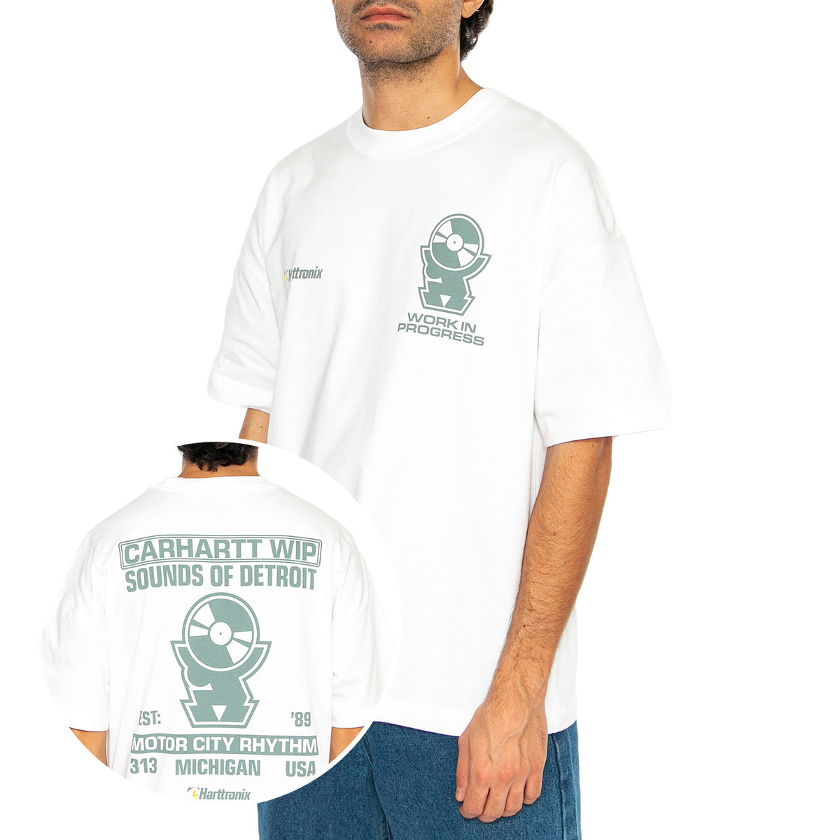 S/S Harttronix T-Shirt White - Maglietta Girocollo Uomo Bianca I034395.02XX . CARHARTT WIP 