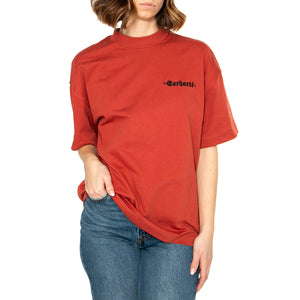 W' S/S Greatest Hits 02 T-S Vermillion / Black - Maglietta Girocollo Donna Rossa I034401.2NLXX . CARHARTT WIP 