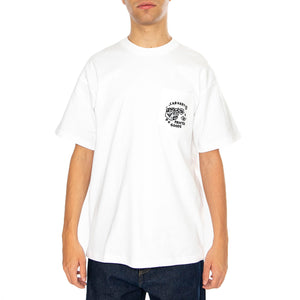 S/S Fragments Pocket T-Shirt White / Black - Maglietta Girocollo Uomo Bianca I034407.00AXX . CARHARTT WIP 