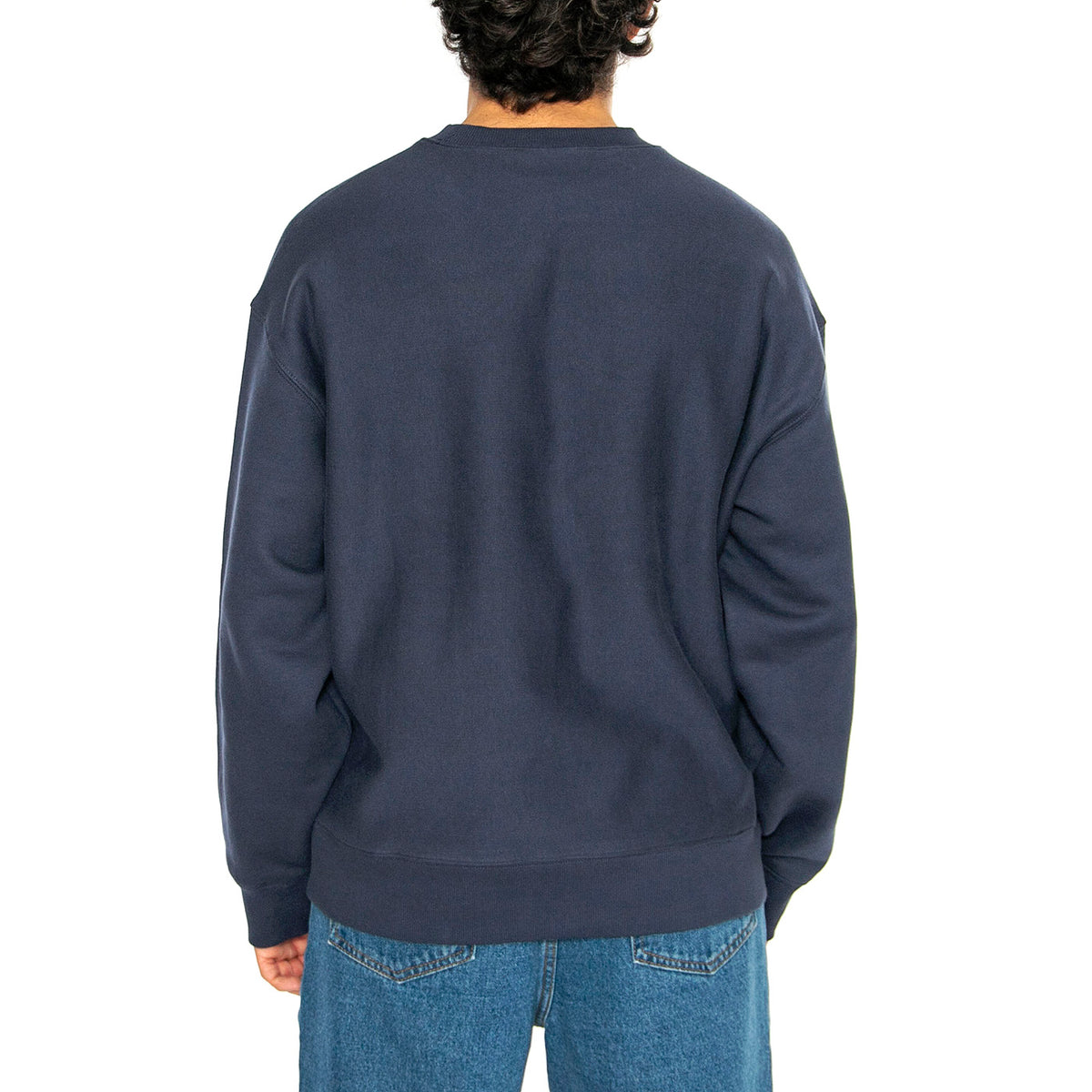 Label Script Sweat Blue - Felpa Girocollo Uomo Blu I034429.01XX . CARHARTT WIP 