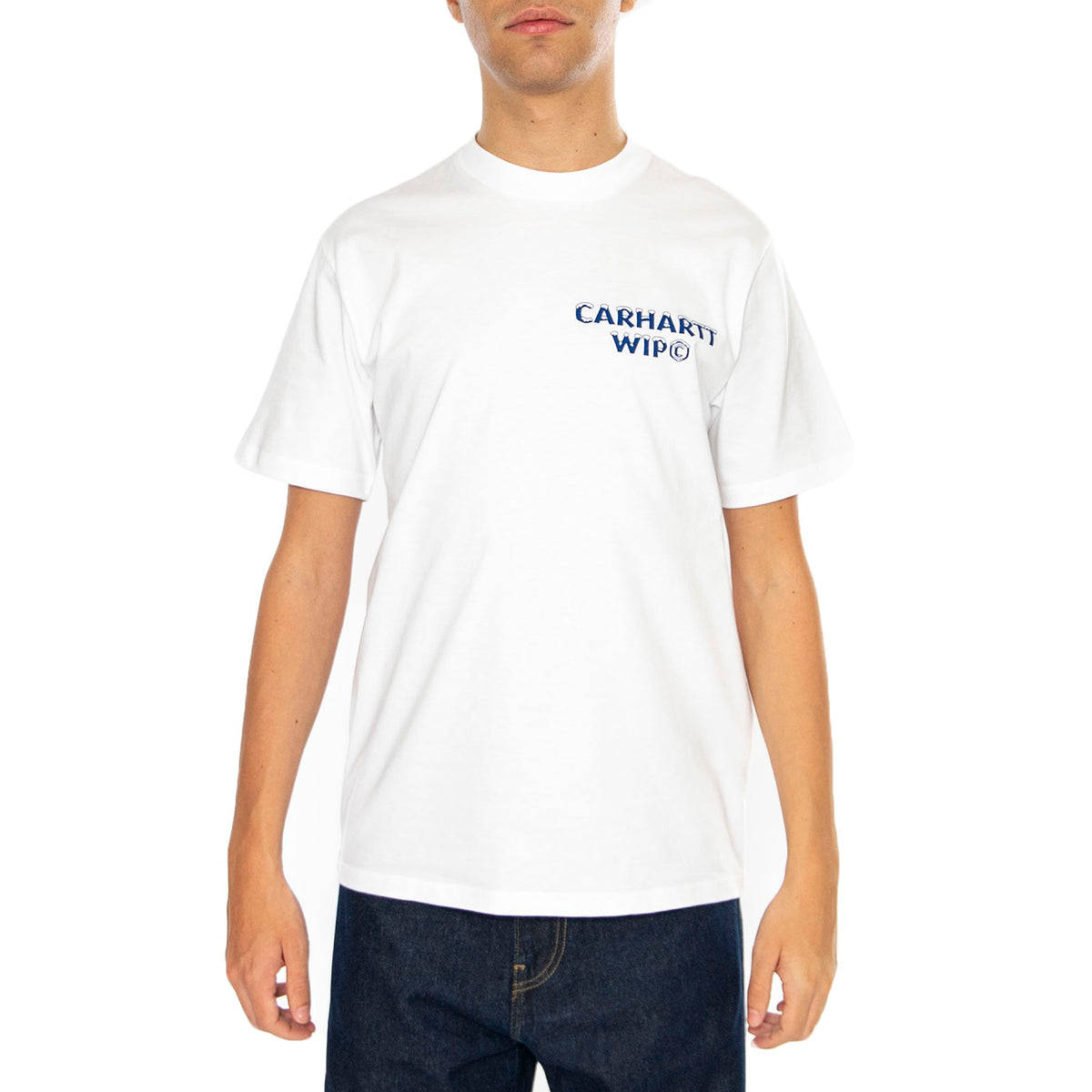 S/S Ice T-Shirt White - Maglietta Girocollo Uomo Bianca I034436.02XX . CARHARTT WIP 