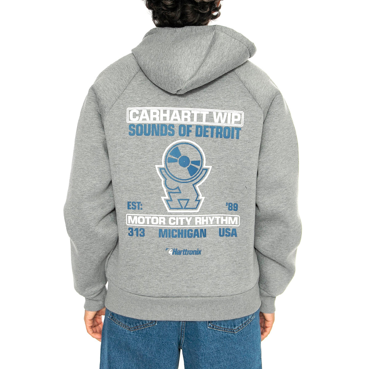 Harttronix Car-Lux Hooded Jack Dark Grey Heather / Grey - Felpa con Cappuccio e Zip Uomo Grigia I034454.2O6XX . CARHARTT WIP 