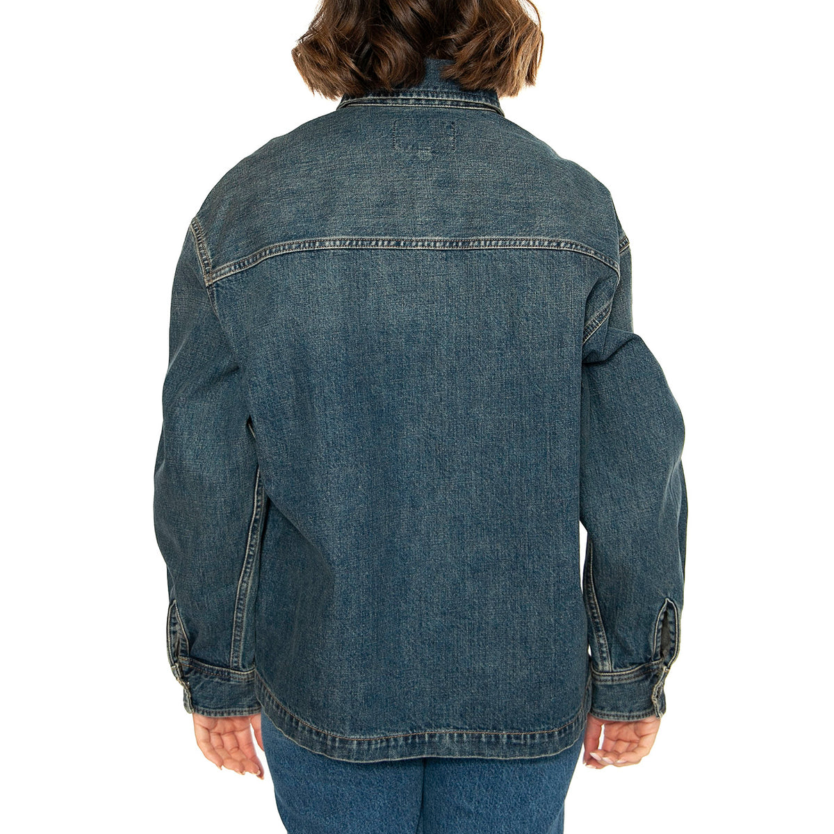 W' Lovilia Shirt Jac Blue - Camicia / Giacca Donna Denim Jeans Blu I034461.014Q . CARHARTT WIP 