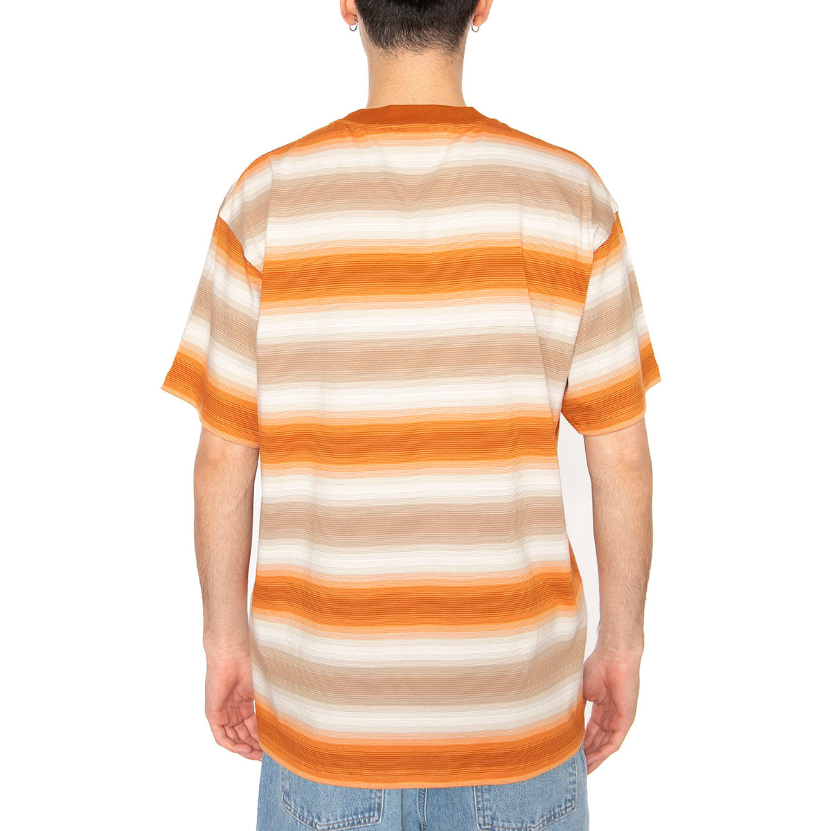 S/S Dashner T-Shirt Dashner Stripe, Pumpkin - Maglietta Girocollo Uomo Multicolore I034489.2Q3XX . CARHARTT WIP 