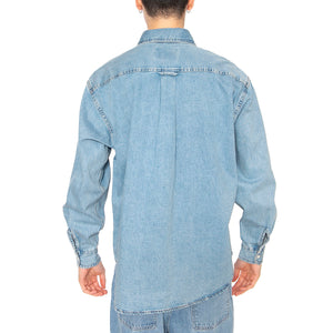 L/S Lucas Shirt Blue - Camicia Denim Jeans Uomo Blu I034525.0135 . CARHARTT WIP 
