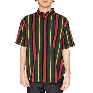 S/S Jarrell Shirt Jarrell Stripe, Conifer / Black - Camicia Maniche Corte Uomo Multicolore I034536.2USXX . CARHARTT WIP 