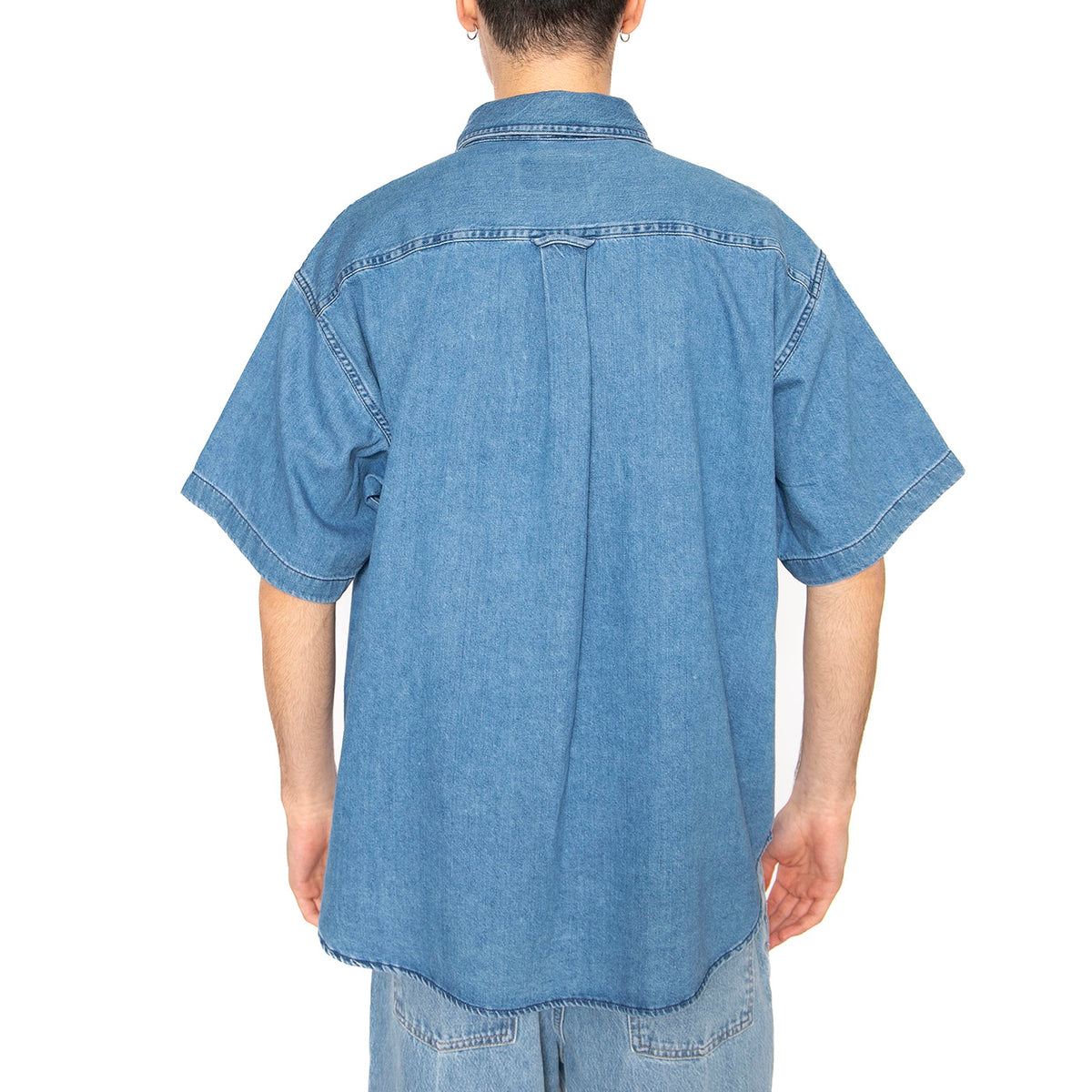 S/S Lucas Shirt Blue - Camicia Maniche Corte Denim Jeans Uomo Blu I034575.0106 . CARHARTT WIP 