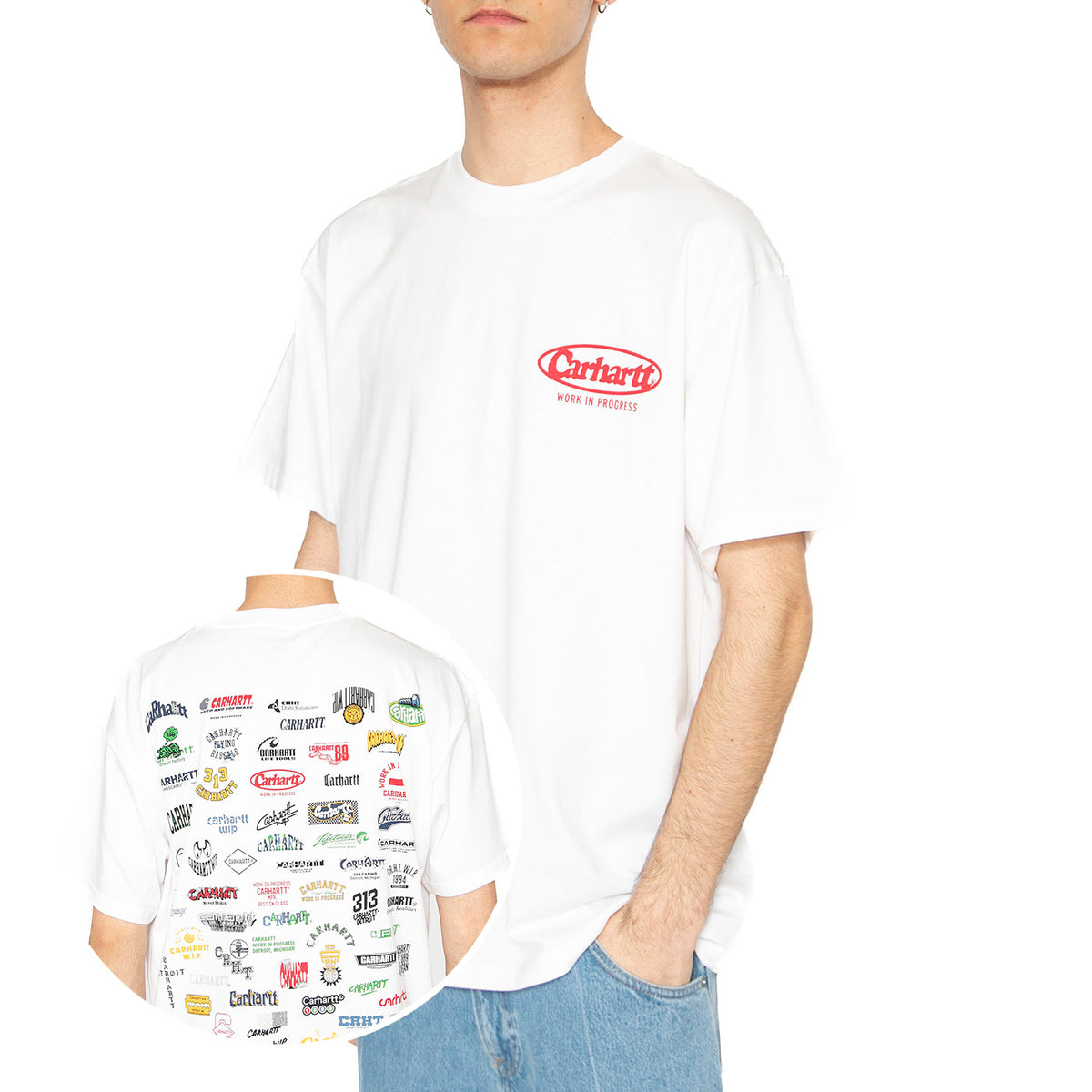 S/S Logo T-Shirt White - Maglietta Girocollo Uomo Bianca I034643.02XX . CARHARTT WIP 