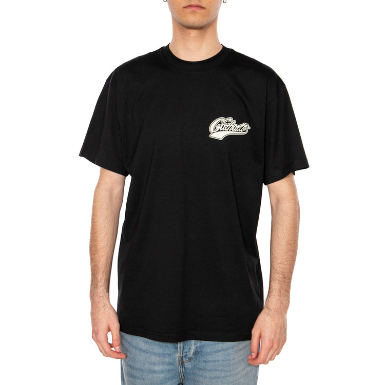 S/S Logo T-Shirt Black - Maglietta Girocollo Uomo Nera I034643.89XX . CARHARTT WIP 
