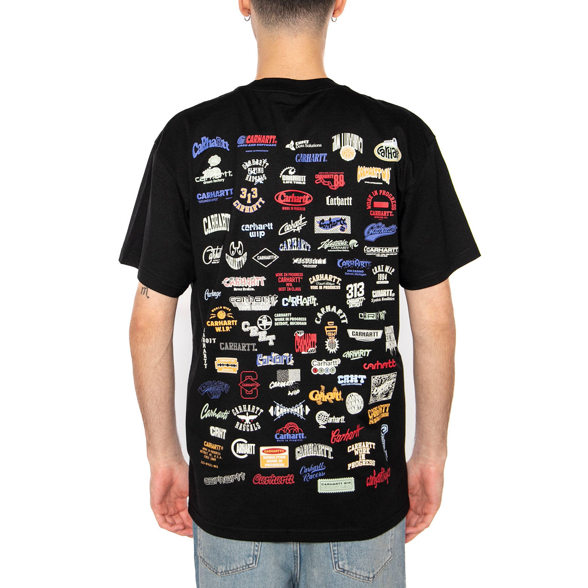 S/S Logo T-Shirt Black - Maglietta Girocollo Uomo Nera I034643.89XX . CARHARTT WIP 