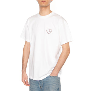 S/S Furoshiki T-Shirt White / Red - Maglietta Girocollo Uomo Bianca I034655.1WZXX . CARHARTT WIP 