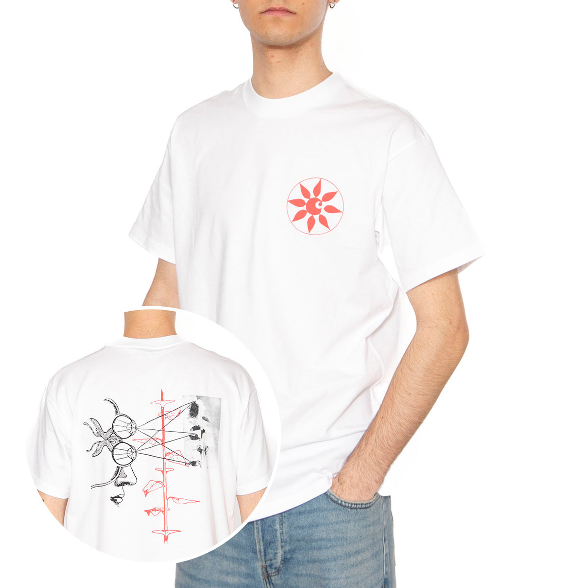 S/S Senses T-Shirt White - Maglietta Girocollo Uomo Bianca I034771.02XX . CARHARTT WIP 
