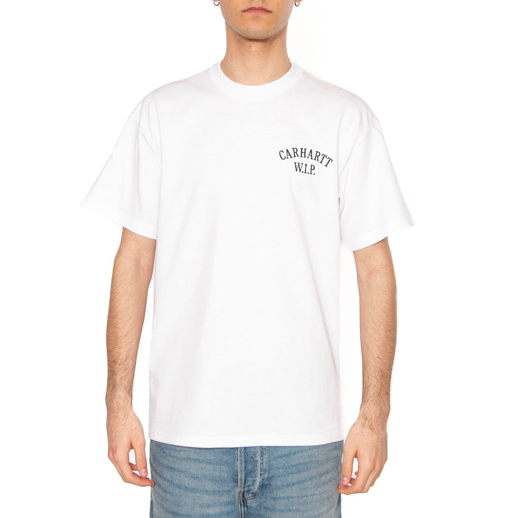 S/S Cabinetry T-Shirt White / Black - Maglietta Girocollo Uomo Bianca I034779.00AXX . CARHARTT WIP 