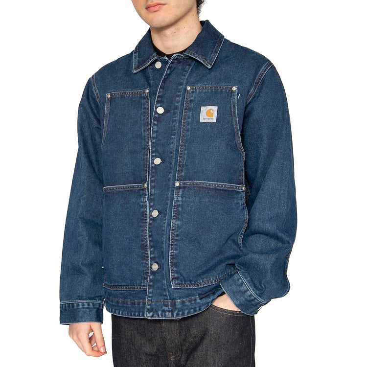 OG Double Front Jacket Blue - Giacca Denim Jeans Uomo Blu I034866.0106 . CARHARTT WIP 