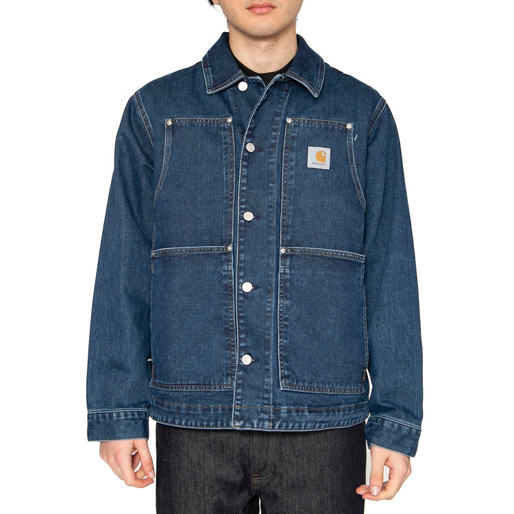 OG Double Front Jacket Blue - Giacca Denim Jeans Uomo Blu I034866.0106 . CARHARTT WIP 