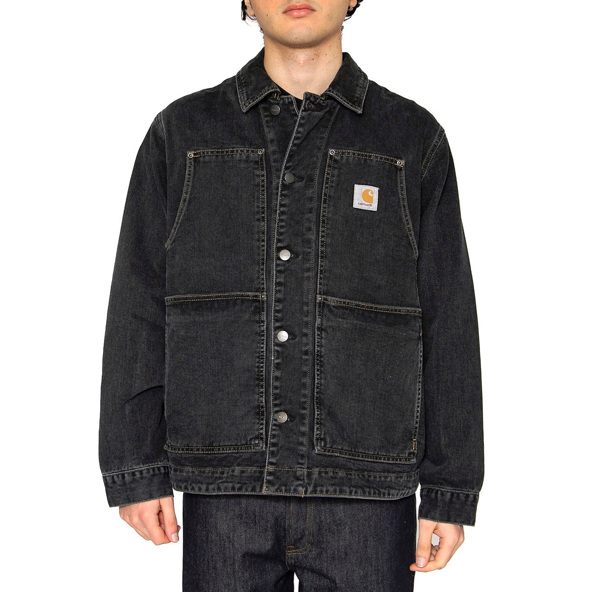 OG Double Front Jacket Black - Giacca Denim Jeans Uomo Nera I034866.8906 . CARHARTT WIP 