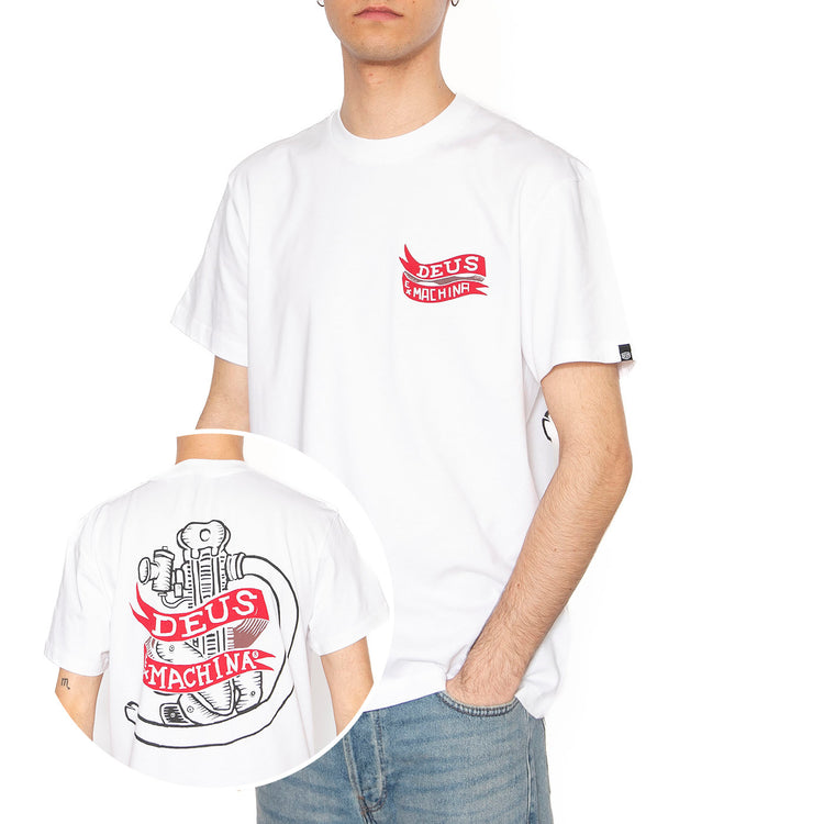 Jailer Sappy Tee White - Maglietta Girocollo Uomo Bianca DMP251209C_WHT . DEUS EX MACHINA 