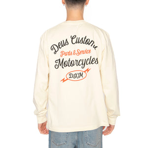 Iota Ls Tee Dirty White Maglietta Girocollo Maniche Lunghe Uomo Beige DMP251946A_DWH . DEUS EX MACHINA 