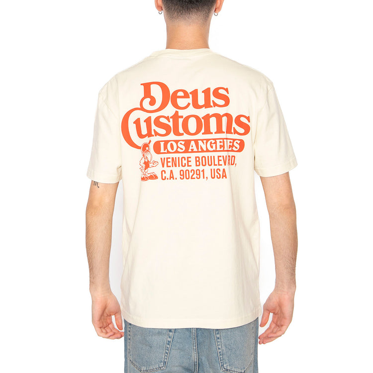 Raptor Tee Dirty White - Maglietta Girocollo Uomo Beige DMP251947B_DWH . DEUS EX MACHINA 