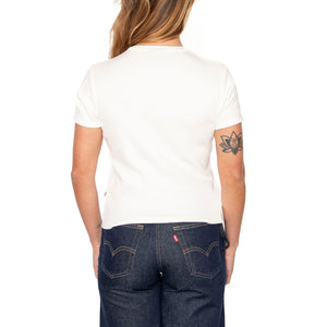 Lewinstown Ebro Tee Egret  - Maglietta Girocollo Donna Bianca DK0A4Z8JC481 . DICKIES 