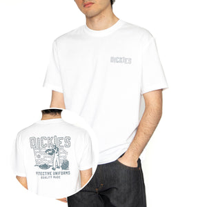 Bricklane SS Tee White - Maglietta Girocollo Uomo Bianca DK0A4Z8R0WH1 . DICKIES 