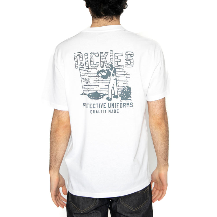 Bricklane SS Tee White - Maglietta Girocollo Uomo Bianca DK0A4Z8R0WH1 . DICKIES 