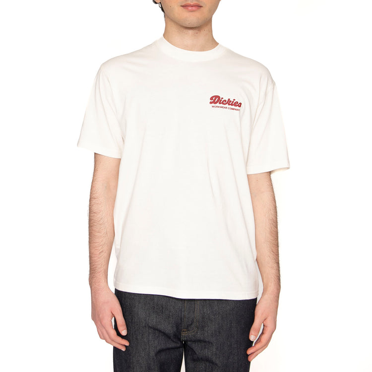 Lewistown SS Tee Egret - Maglietta Girocollo Uomo Bianca DK0A4Z8ZC481 . DICKIES 