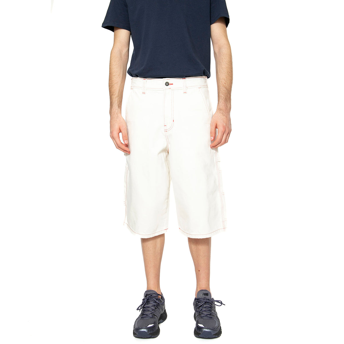 Loose Denim Painter Short Egret - Bermuda Denim Jeans Uomo Bianchi DK0A4ZASC481 . DICKIES 