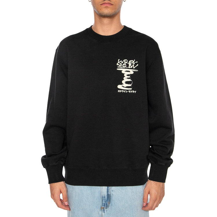 Embrace Imperfaction Sweat Black - Felpa Uomo Nera<BR/><BR/><BR/><BR/><BR/><BR/><BR/><BR/><BR/> I036082.89.67-BLK . EDWIN 